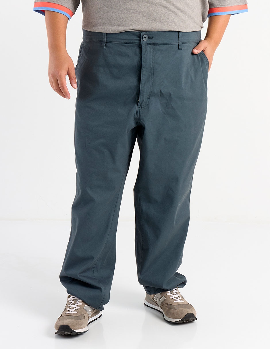 Pantalón chino recto de algodón para hombre 1