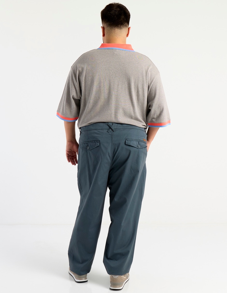 Pantalón chino recto de algodón para hombre 5