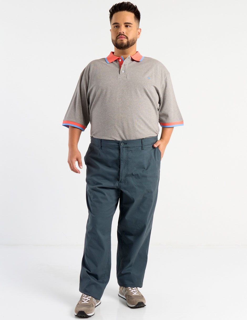 Pantalón chino recto de algodón para hombre 6