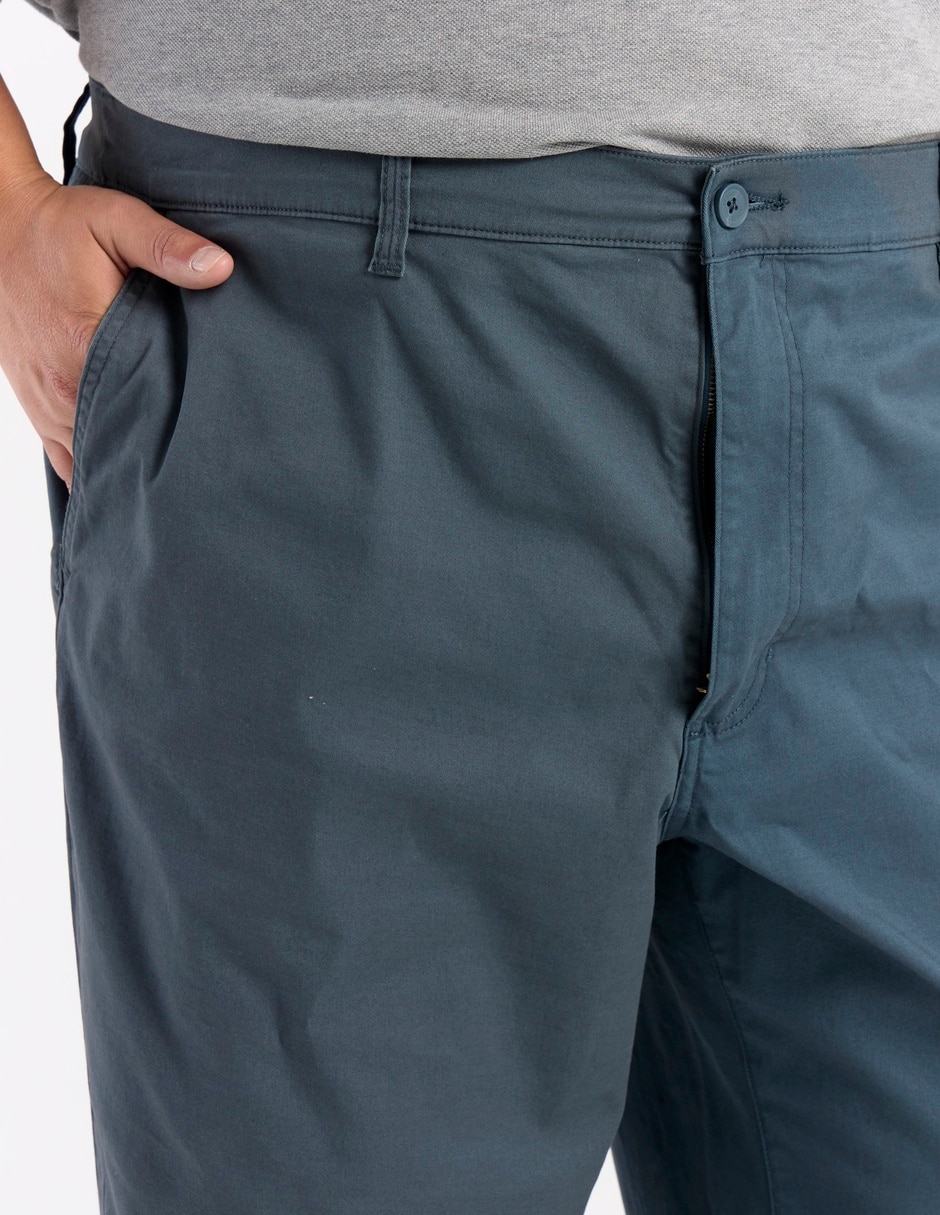 Pantalón chino recto de algodón para hombre 7