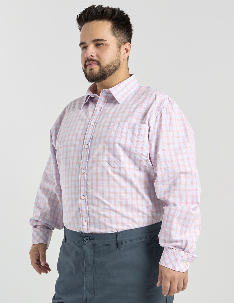 Camisa casual de algodón manga larga para hombre Camisa casual de algodón manga larga para hombre