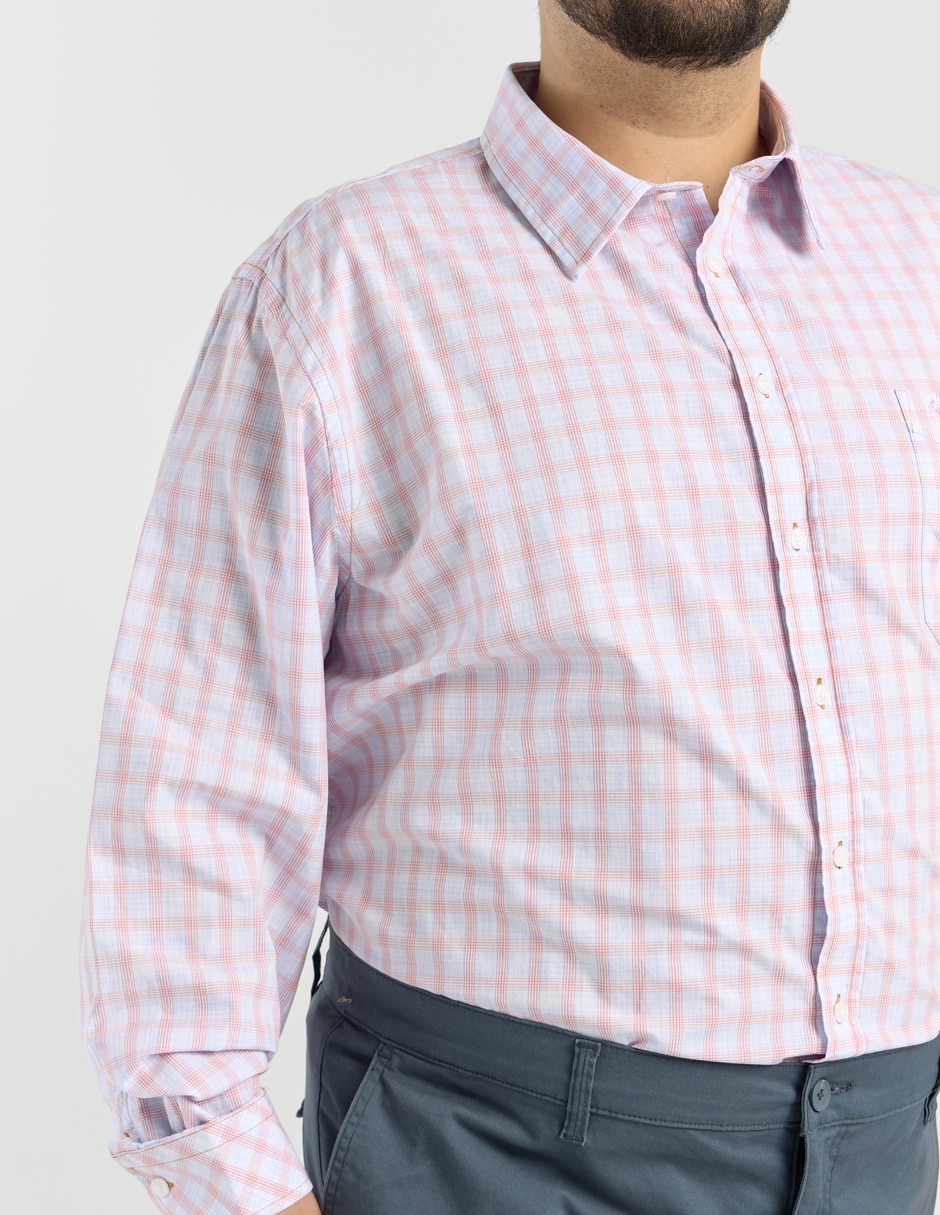 Camisa casual de algodón manga larga para hombre