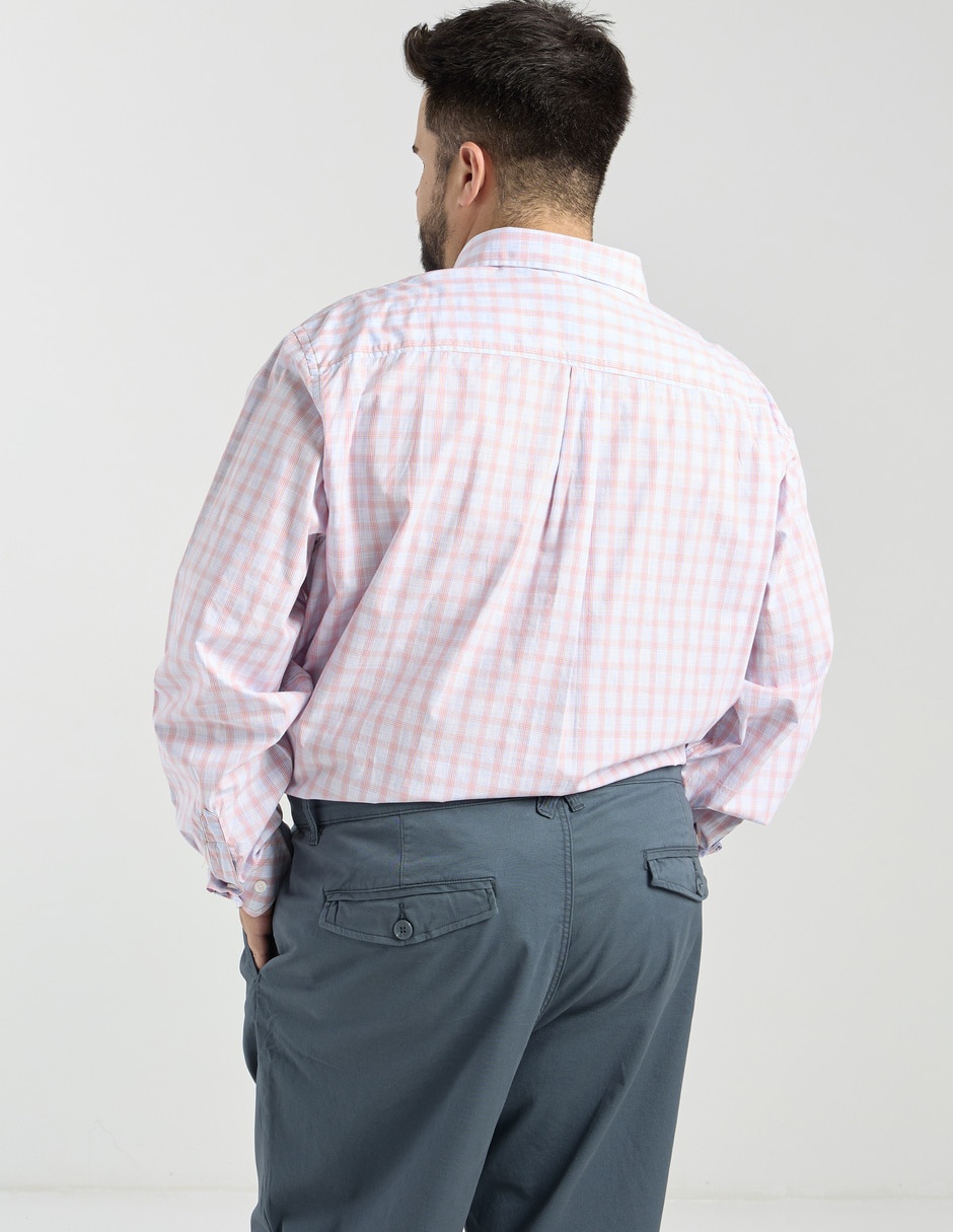 Camisa casual de algodón manga larga para hombre 6