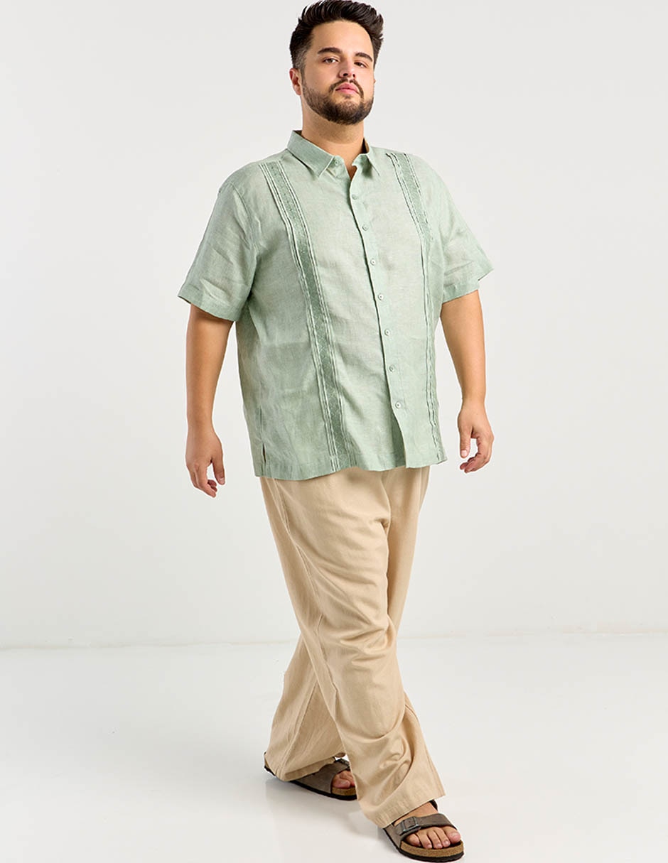 Guayabera manga regular para hombre 8