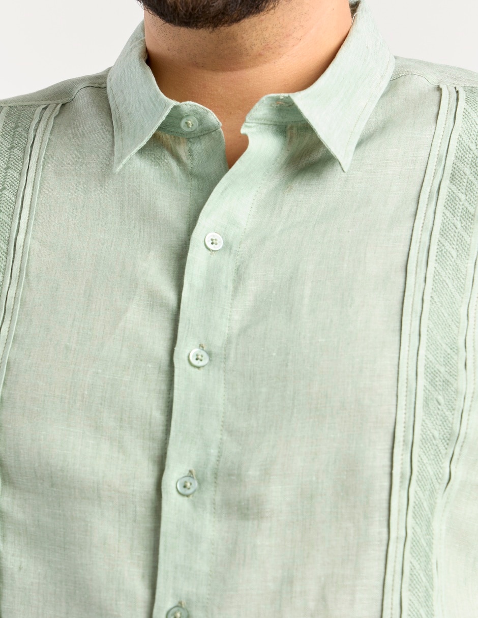 Guayabera manga regular para hombre 9