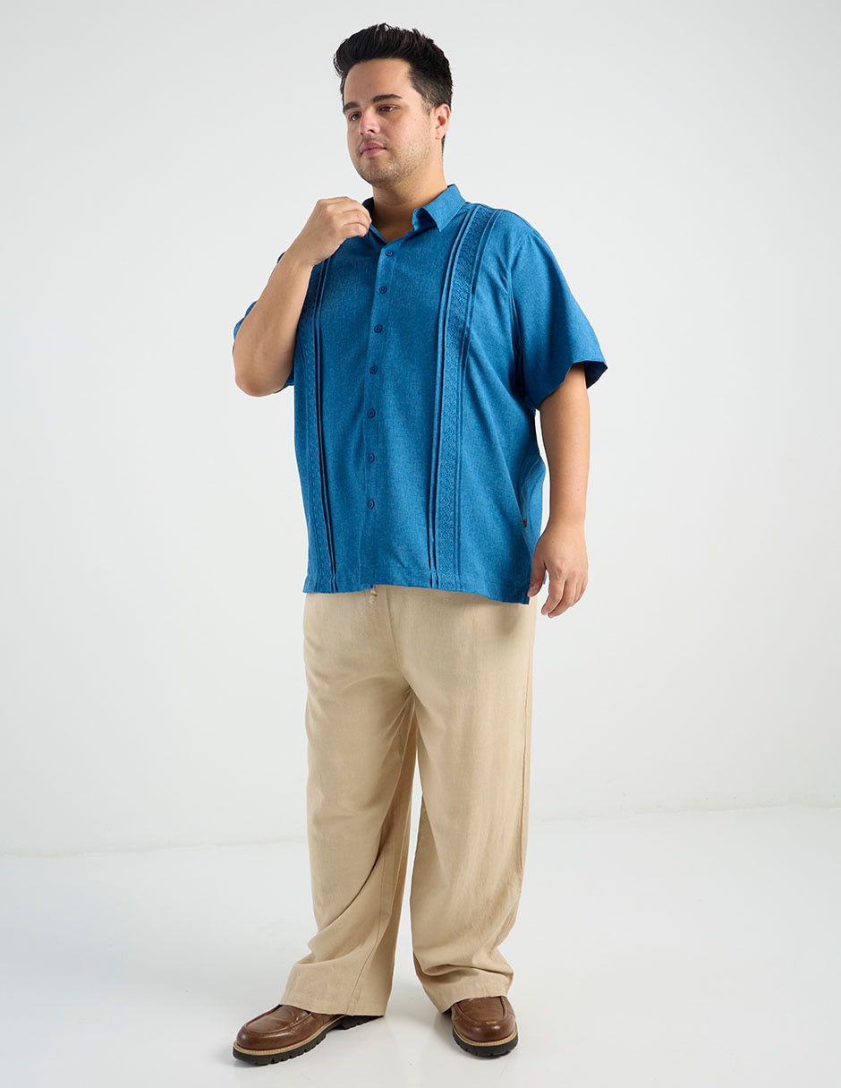 Guayabera manga corta para hombre 8