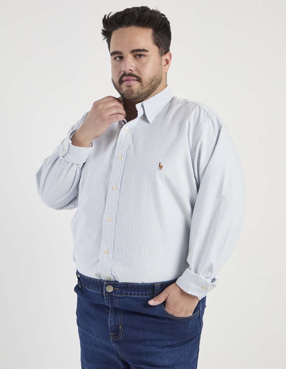 Camisa polo rl manga larga algodón