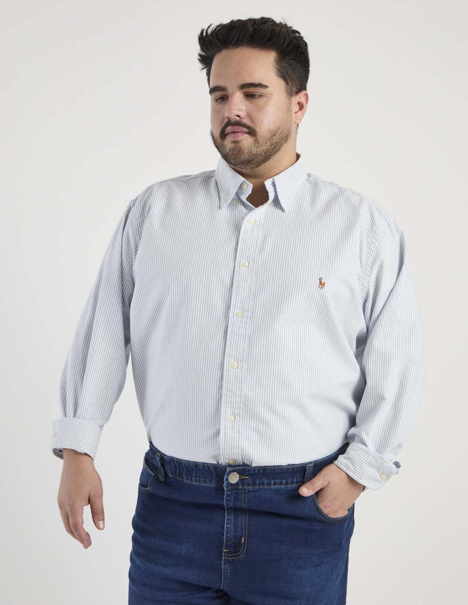 Camisa polo rl manga larga algodón