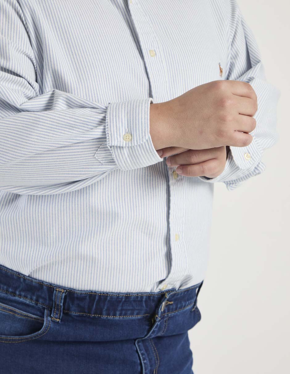 Camisa polo rl manga larga algodón