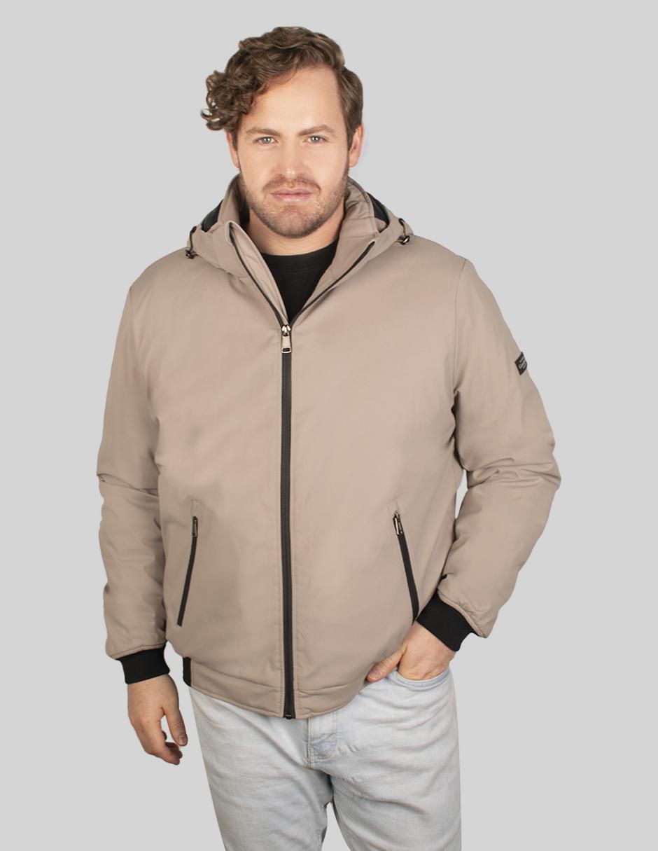 Chamarra bomber capucha desmontable para hombre Chamarra bomber capucha desmontable para hombre