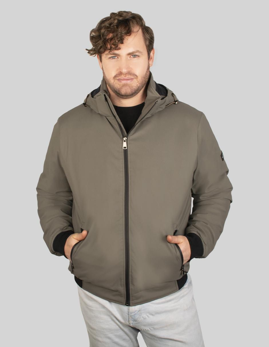 Chamarra bomber capucha desmontable para hombre 1
