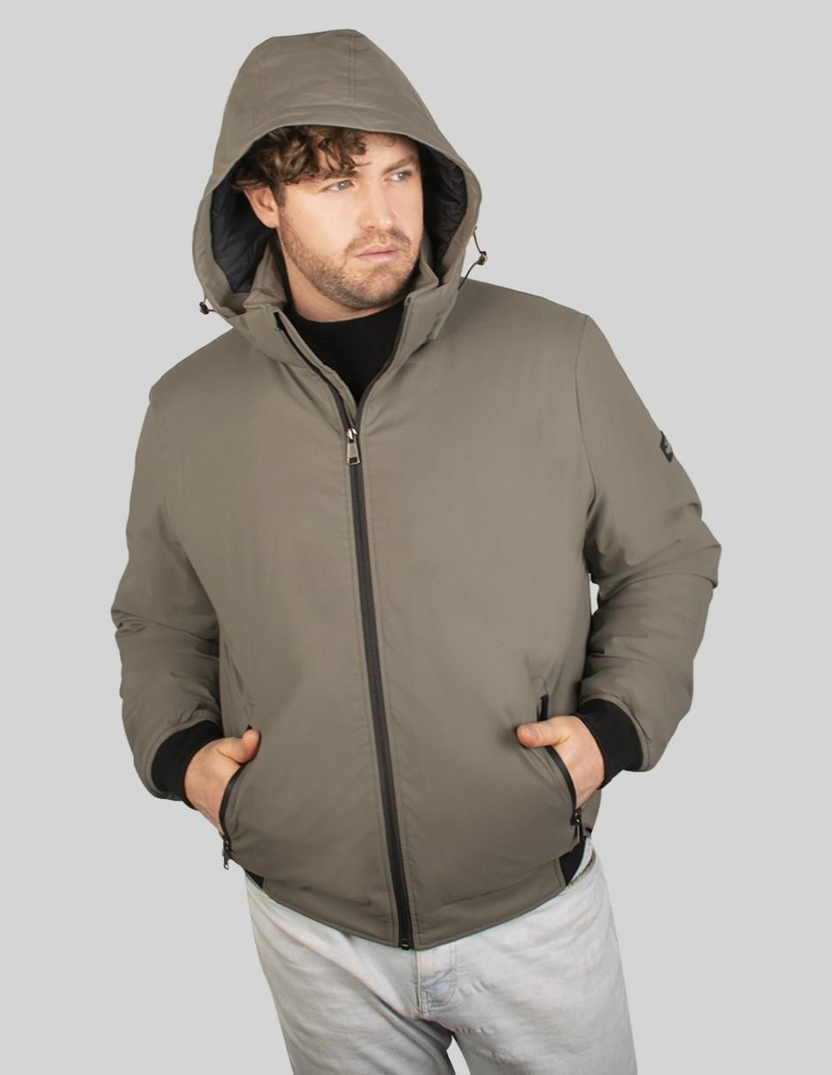 Chamarra bomber capucha desmontable para hombre 3