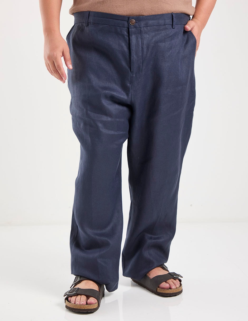 Pantalón chino de vestir slim de lino para hombre Pantalón chino de vestir slim de lino para hombre
