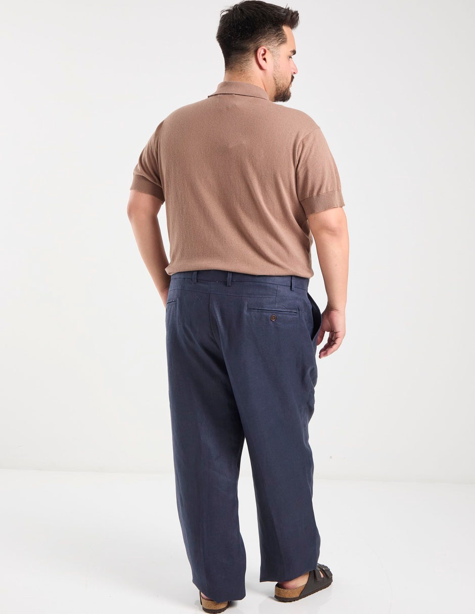 Pantalón casual relaxed amplio de algodón para hombre 2