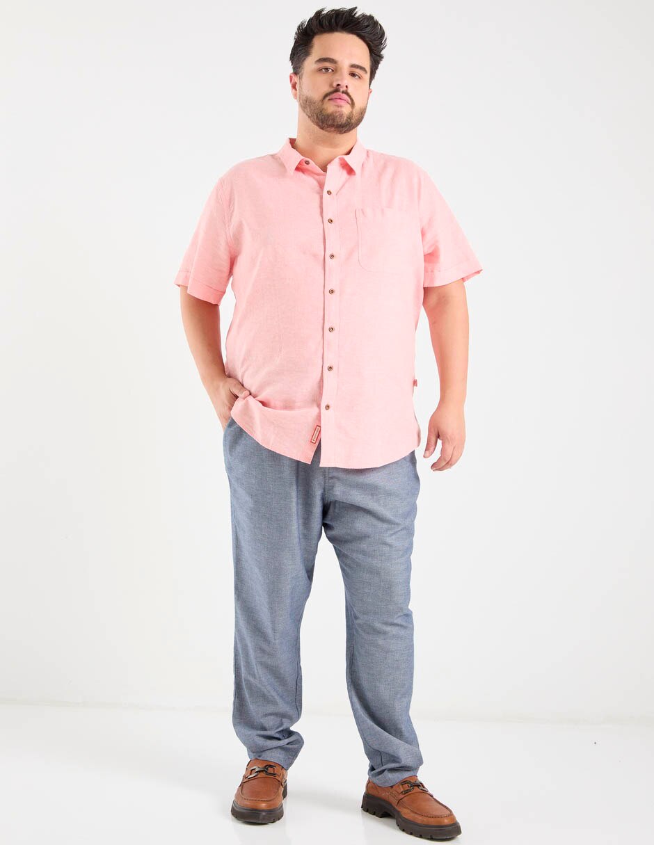 Camisa casual manga corta para hombre