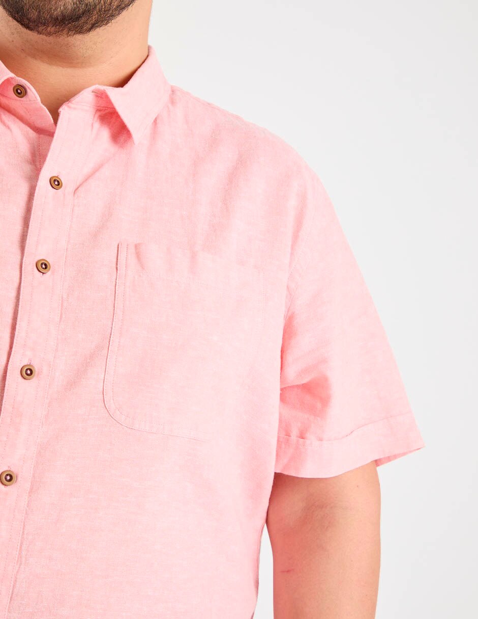Camisa casual manga corta para hombre