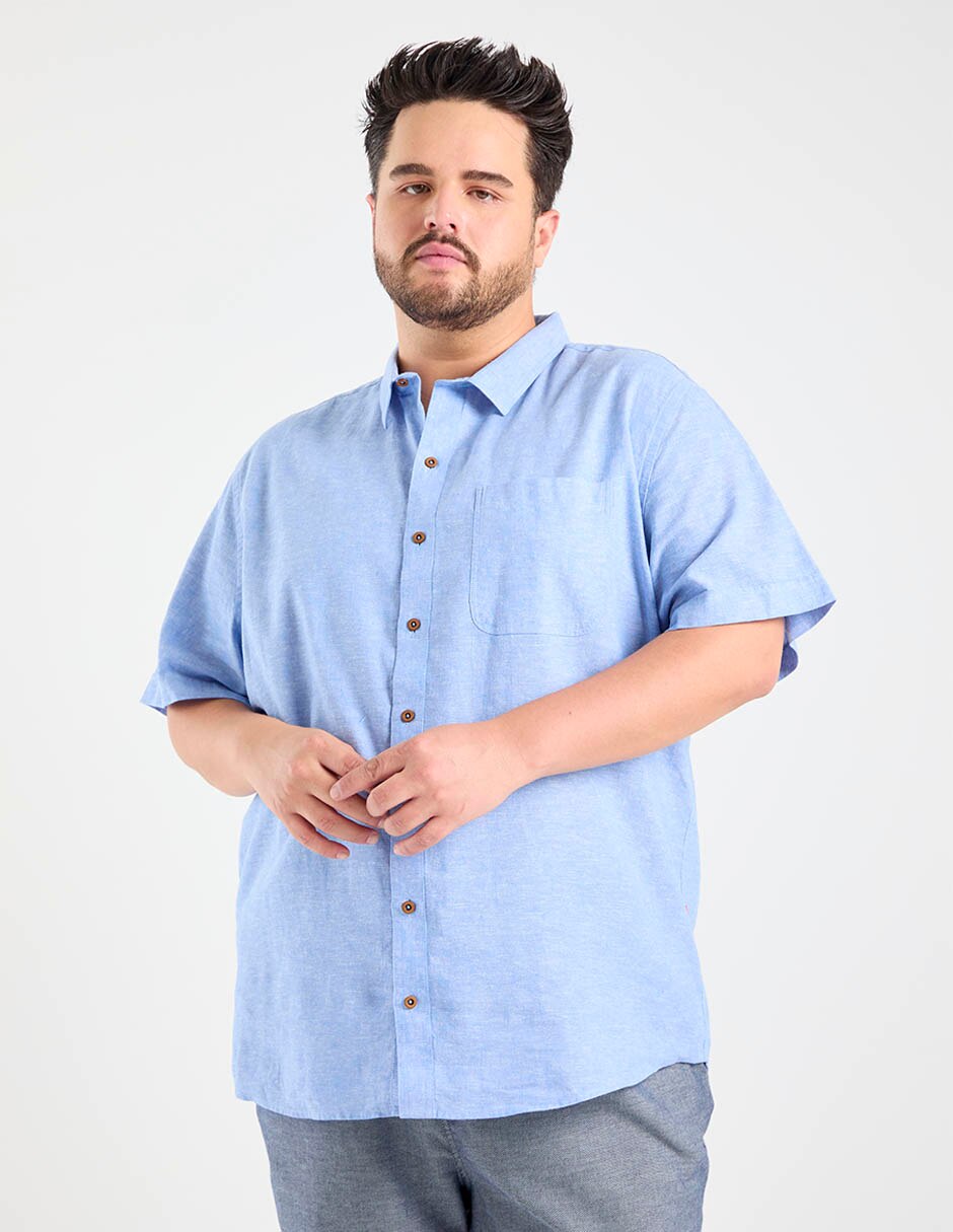 Camisa casual de algodón manga corta para hombre Camisa casual de algodón manga corta para hombre