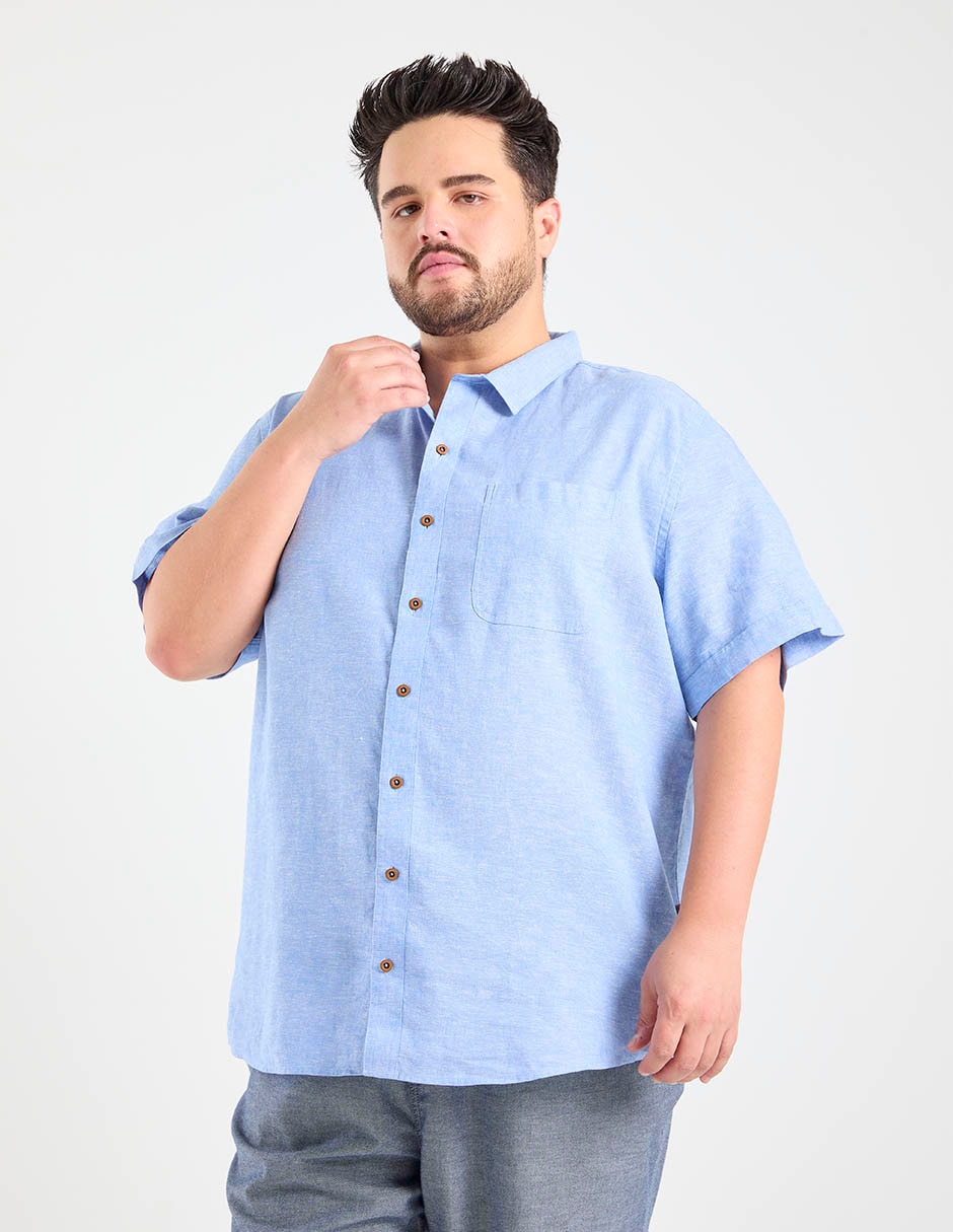 Camisa casual Costavana de algodón manga corta para hombre