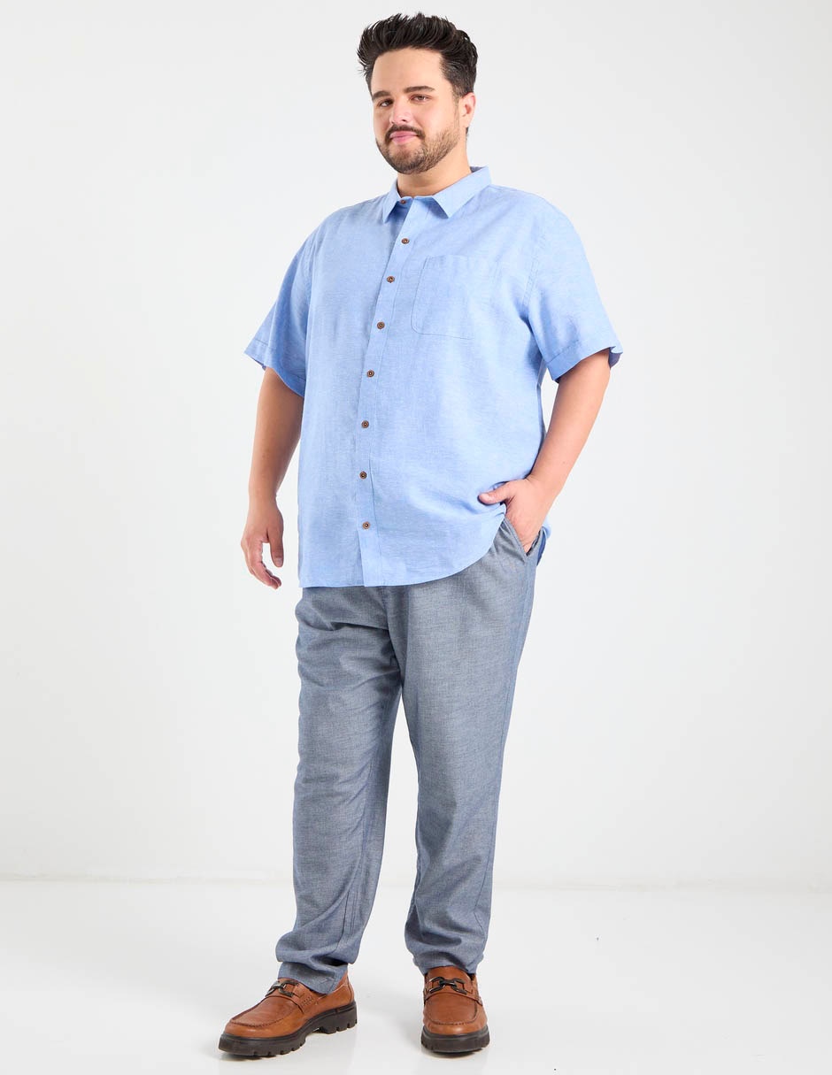 Camisa casual Costavana de algodón manga corta para hombre