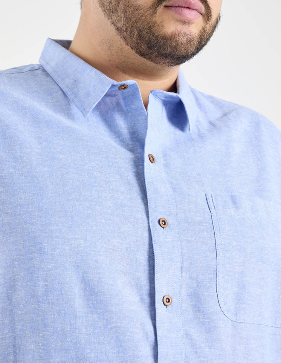 Camisa casual Costavana de algodón manga corta para hombre