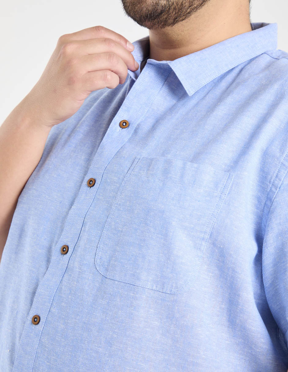 Camisa casual Costavana de algodón manga corta para hombre