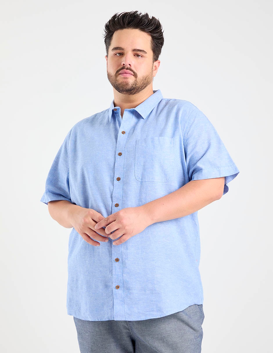 Camisa casual de algodón manga corta para hombre Camisa casual de algodón manga corta para hombre