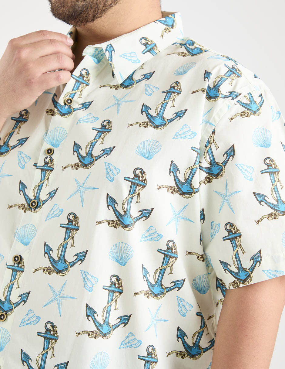 Camisa casual manga corta para hombre 5