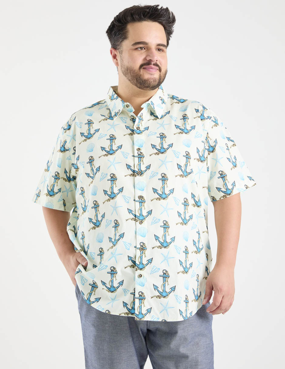 Camisa casual manga corta para hombre