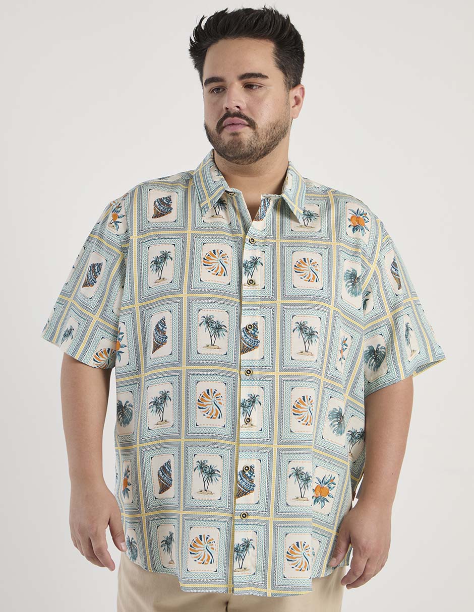 Camisa casual manga al codo para hombre 2