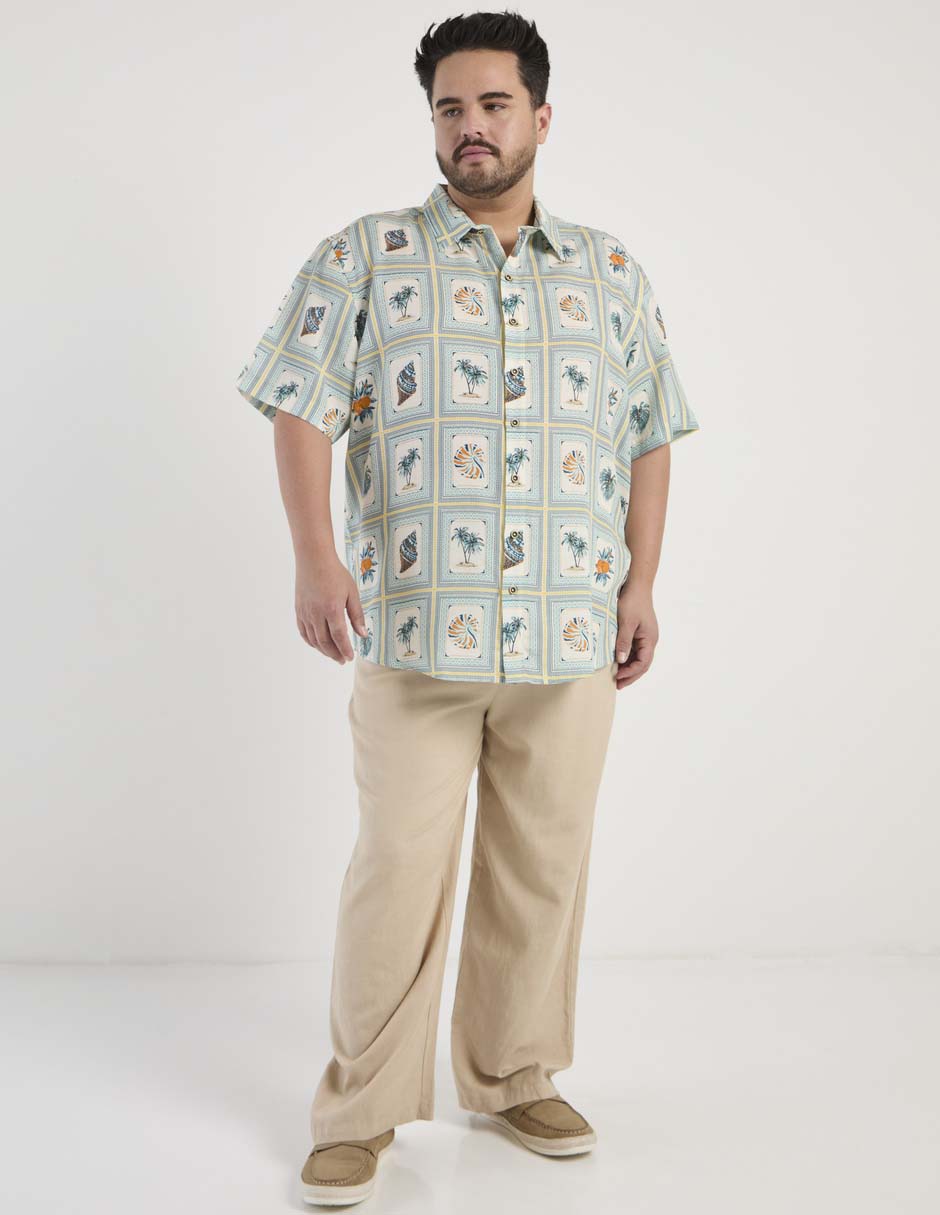 Camisa casual manga al codo para hombre 3