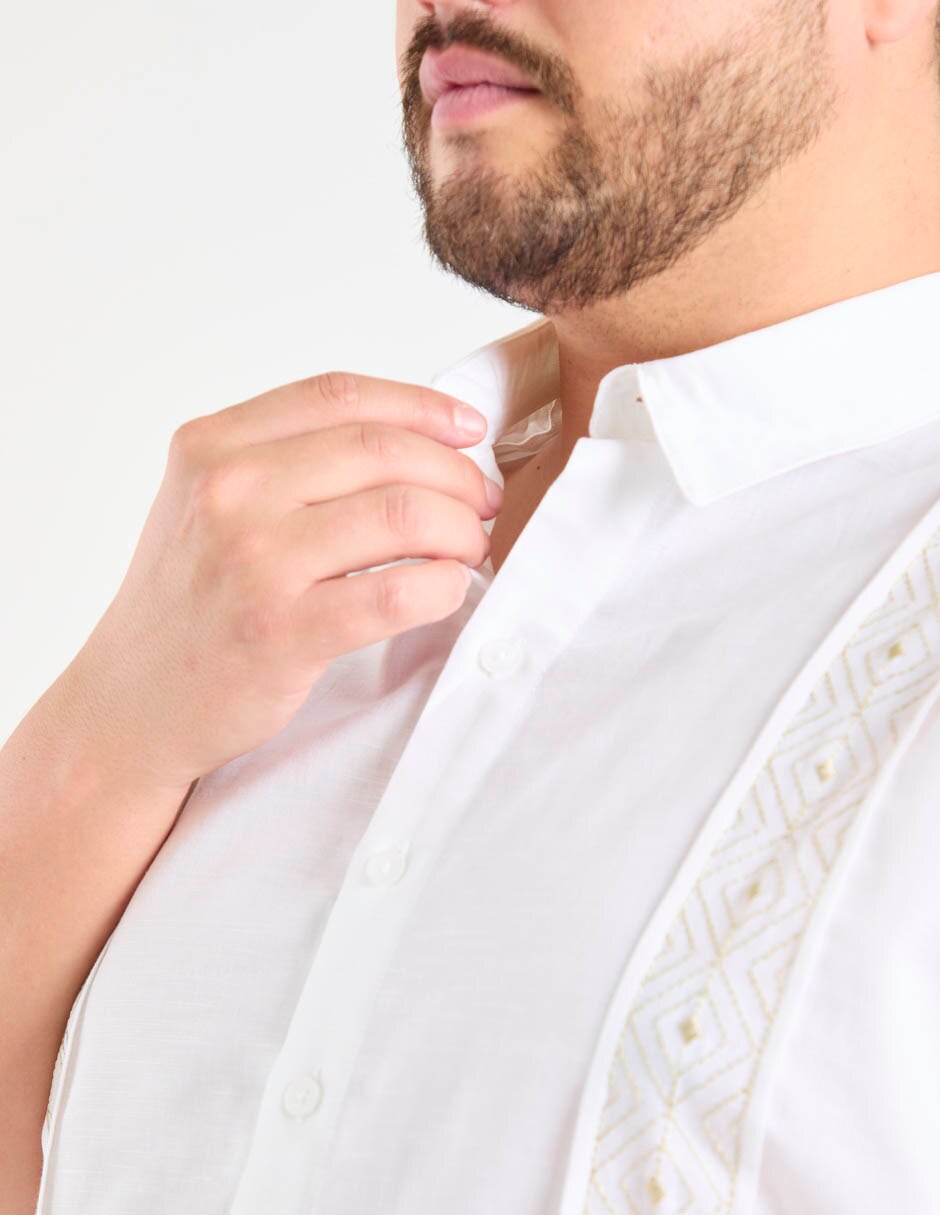 Guayabera manga corta para hombre
