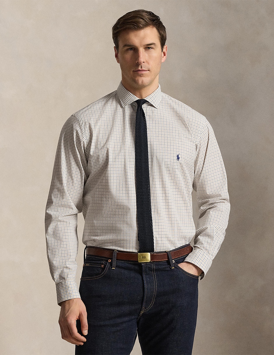 Camisa casual Polo Ralph Lauren de algodón manga larga para hombre