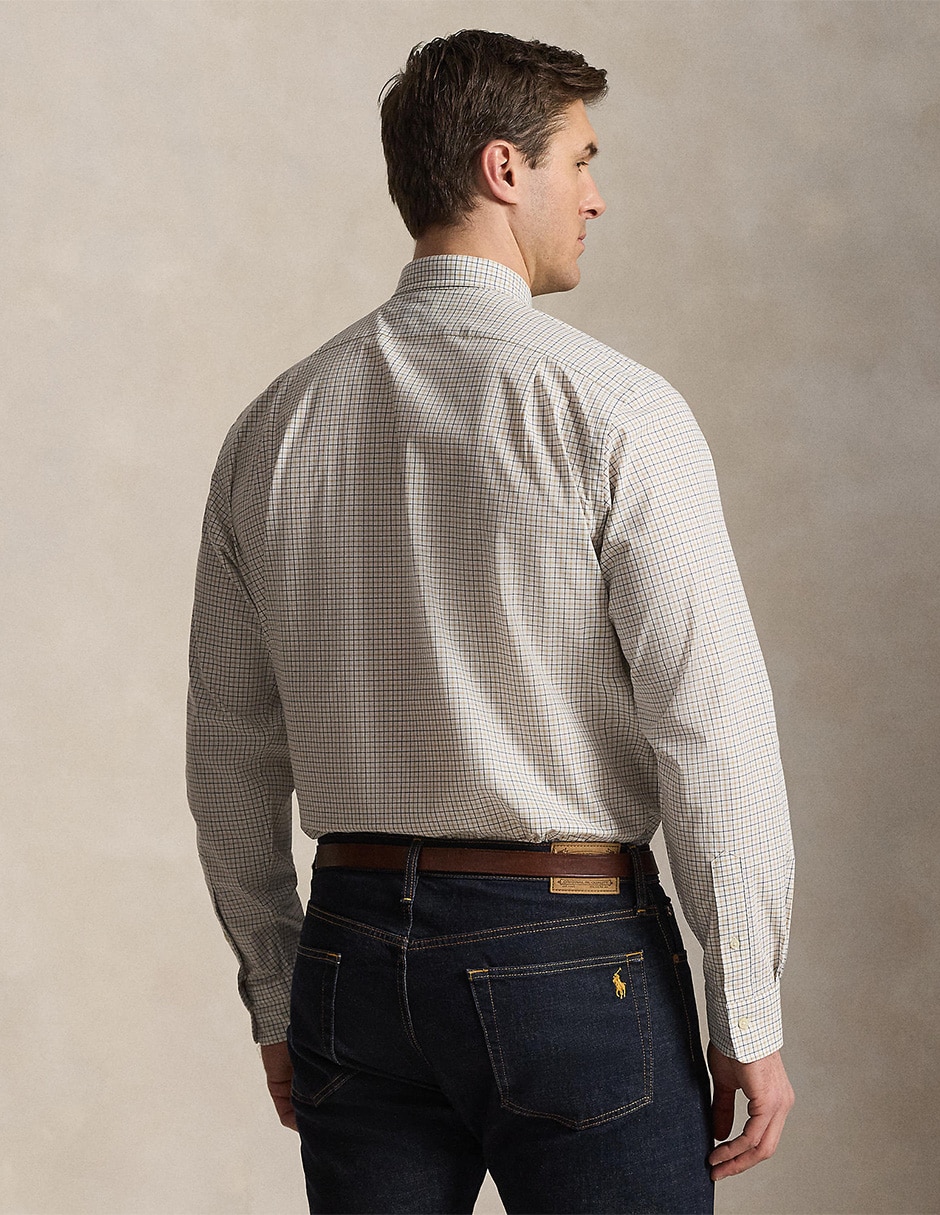 Camisa casual Polo Ralph Lauren de algodón manga larga para hombre