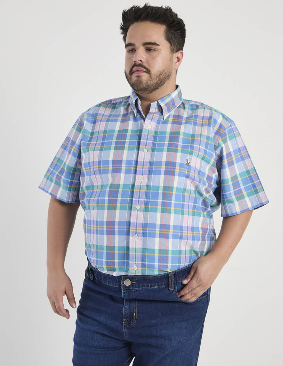 Camisa casual manga corta para hombre