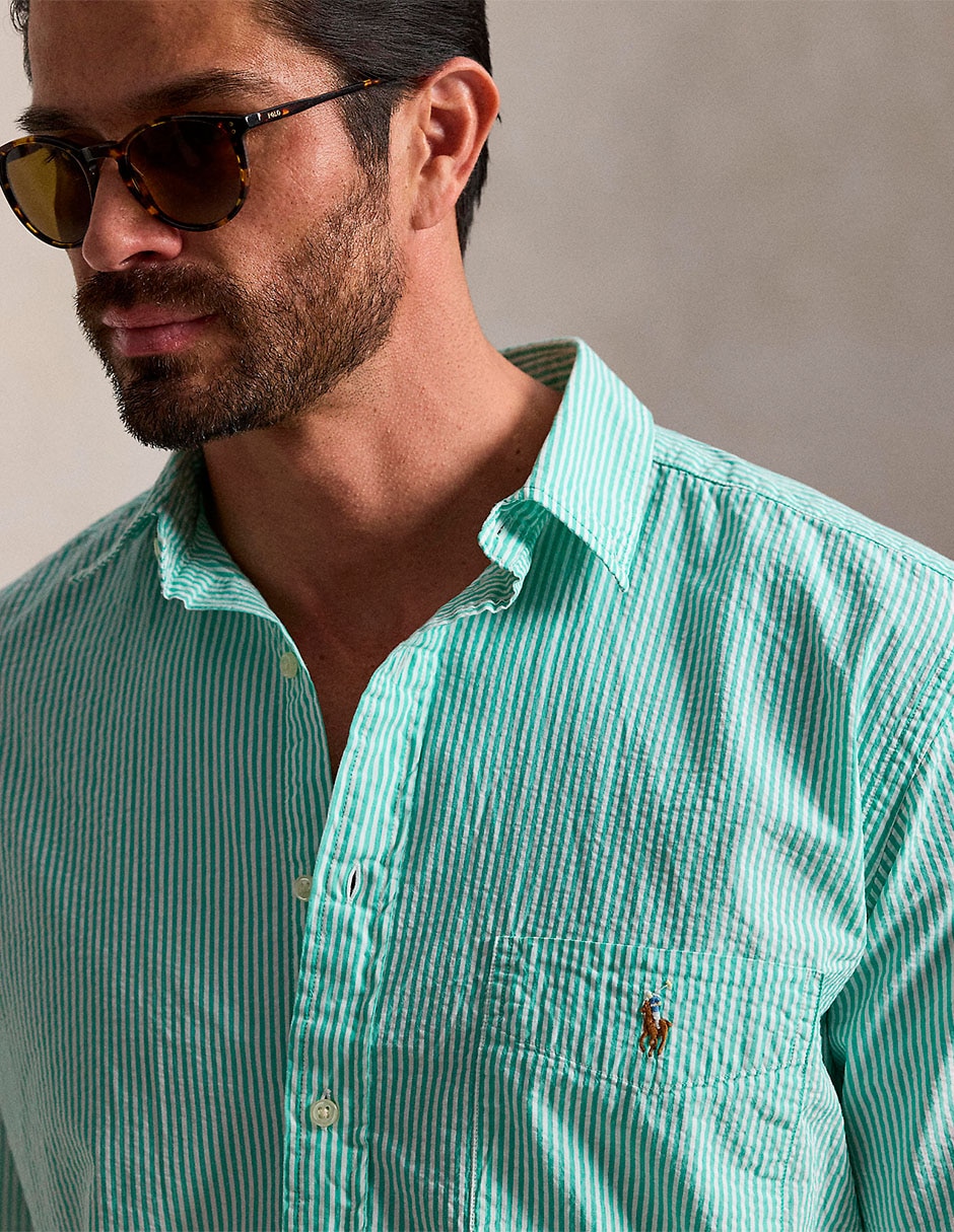 Camisa casual Polo Ralph Lauren de algodón manga corta para hombre