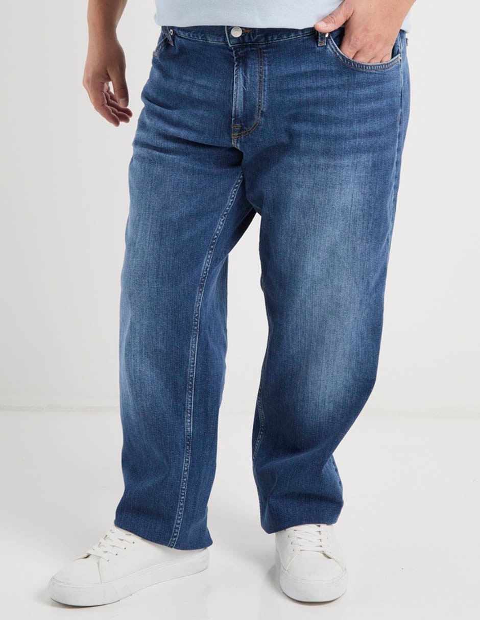 Jeans straight Tommy Hilfiger deslavado para hombre