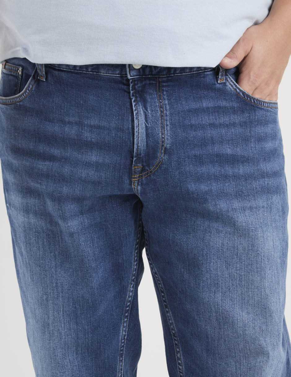 Jeans straight Tommy Hilfiger deslavado para hombre