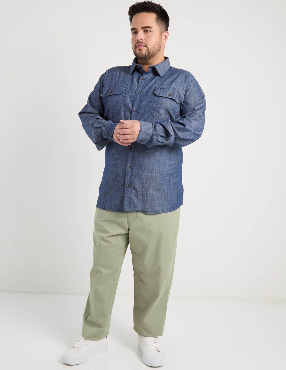 Pantalón regular de algodón para hombre 7