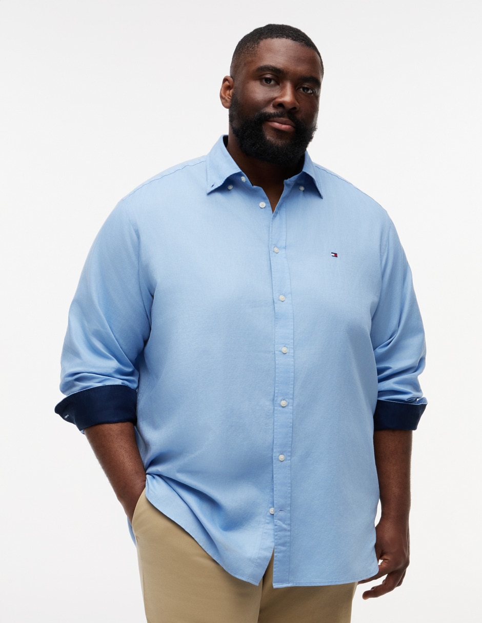Camisa casual de algodón manga larga para hombre Camisa casual de algodón manga larga para hombre