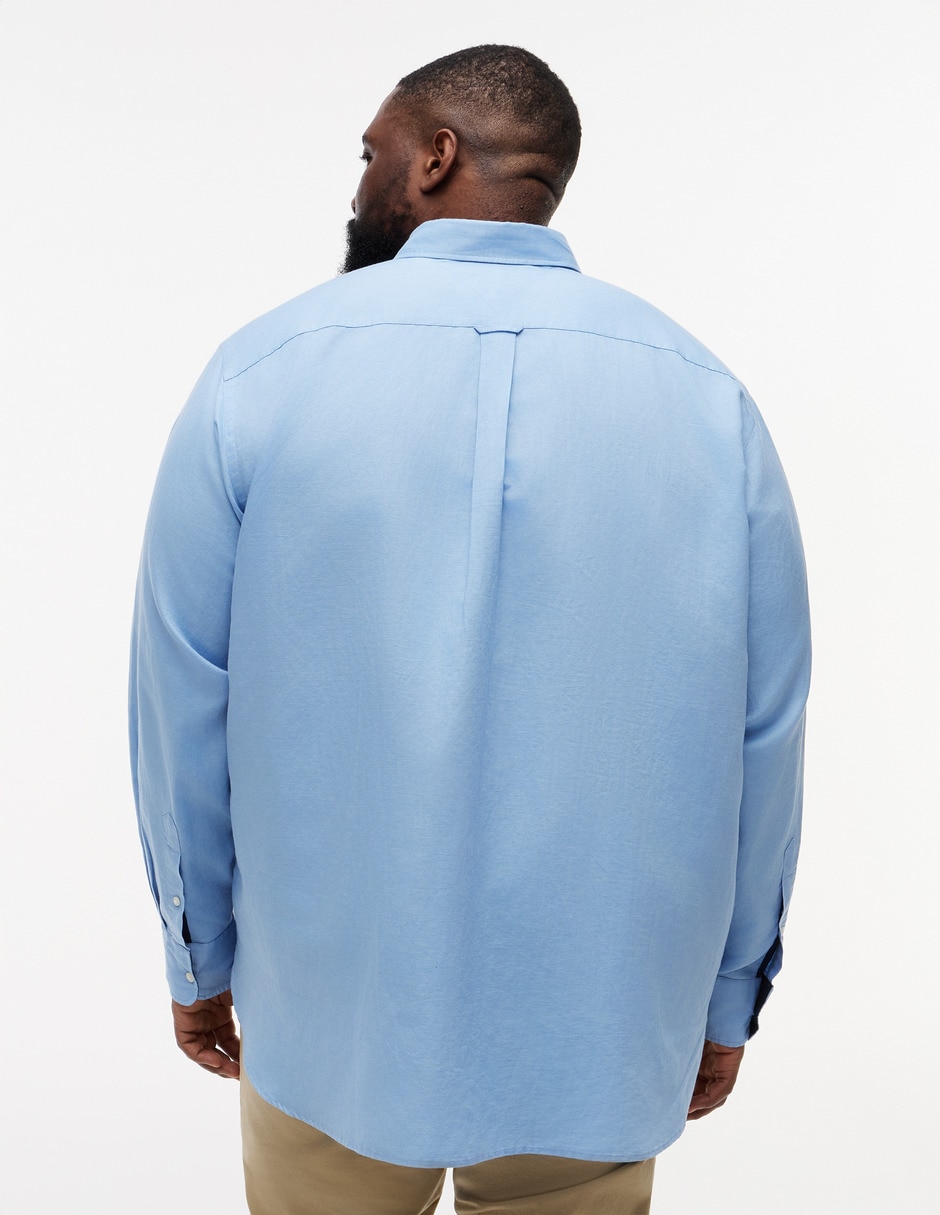 Camisa casual de algodón manga larga para hombre