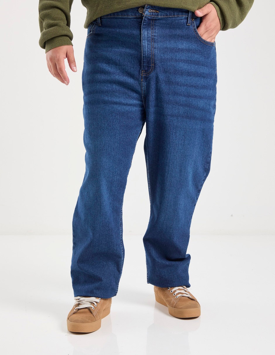 Jeans straight Jbe lavado whisker para hombre