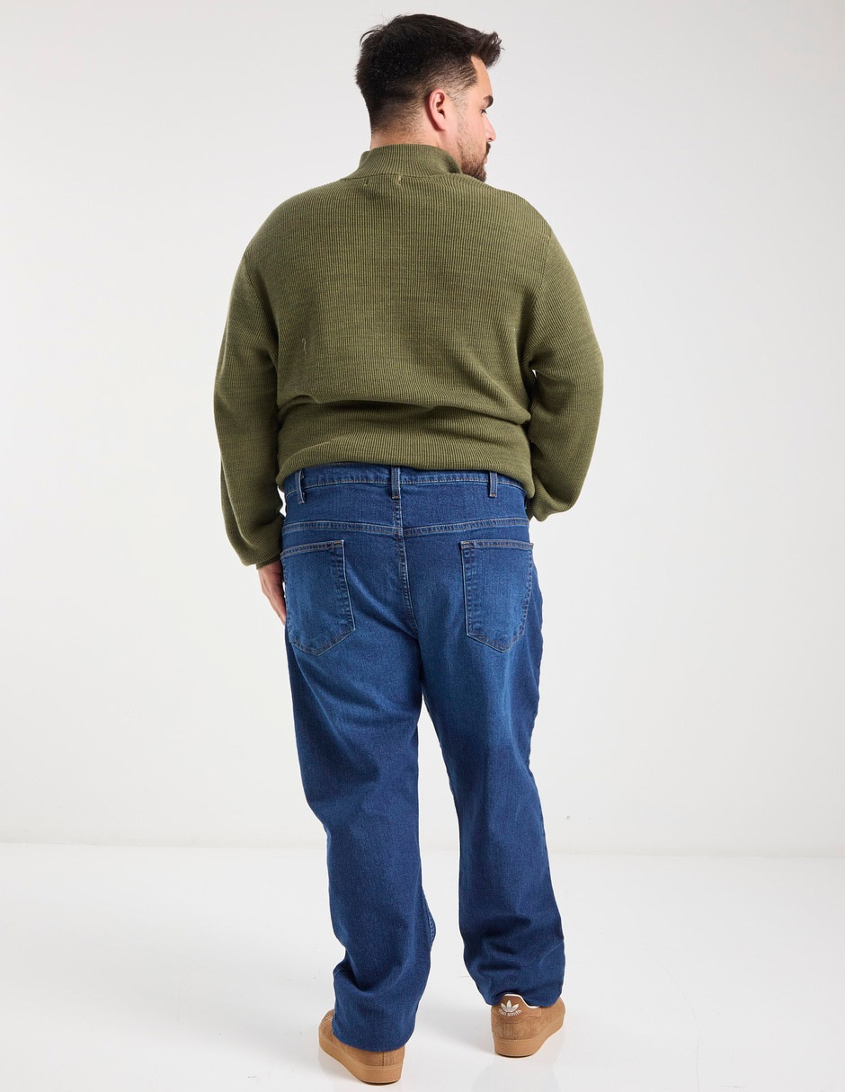 Jeans straight Jbe lavado whisker para hombre