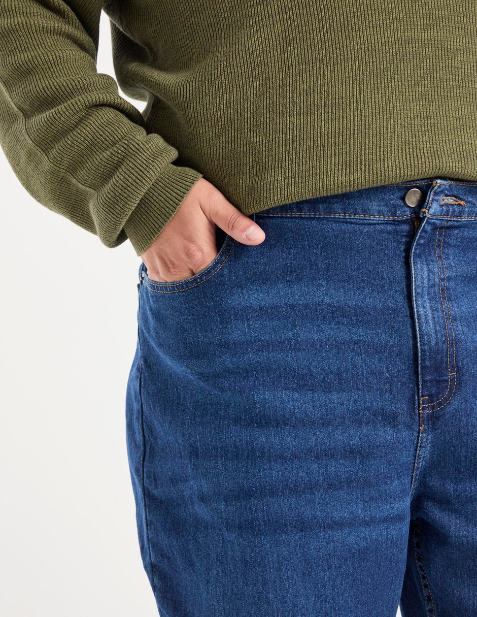 Jeans straight Jbe lavado whisker para hombre