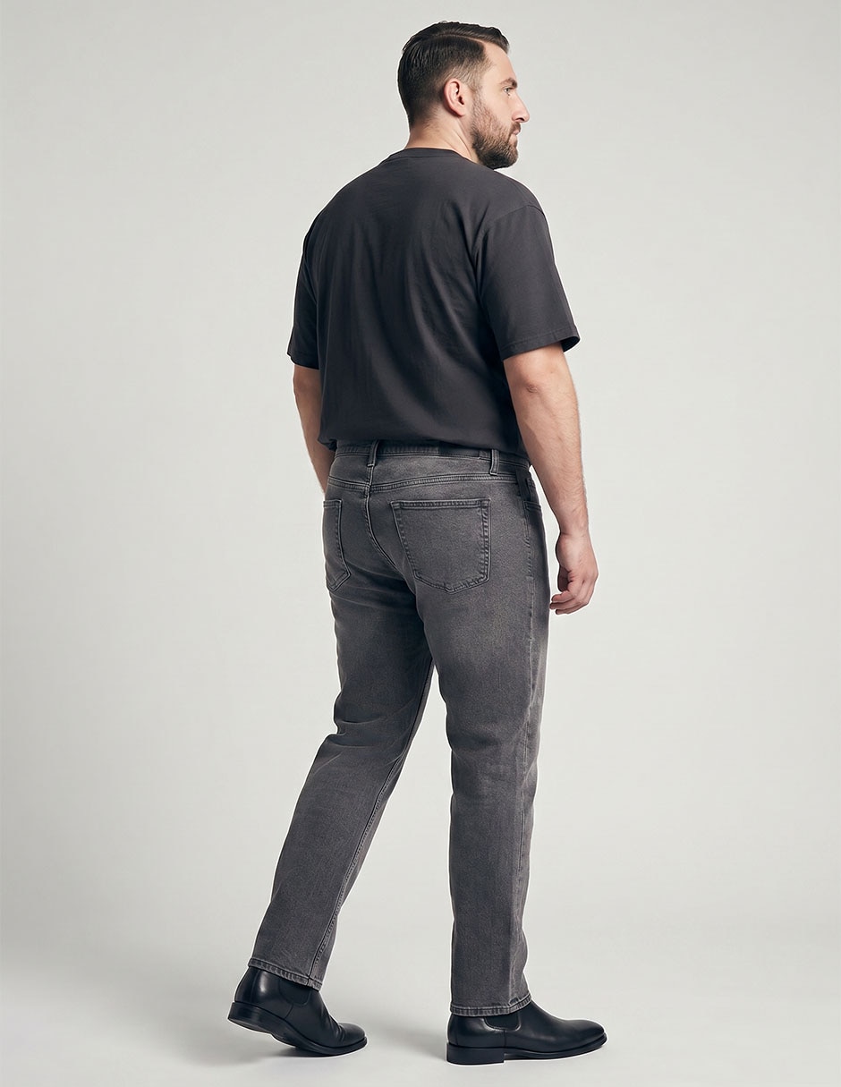 Jeans straight Jbe lavado whisker para hombre