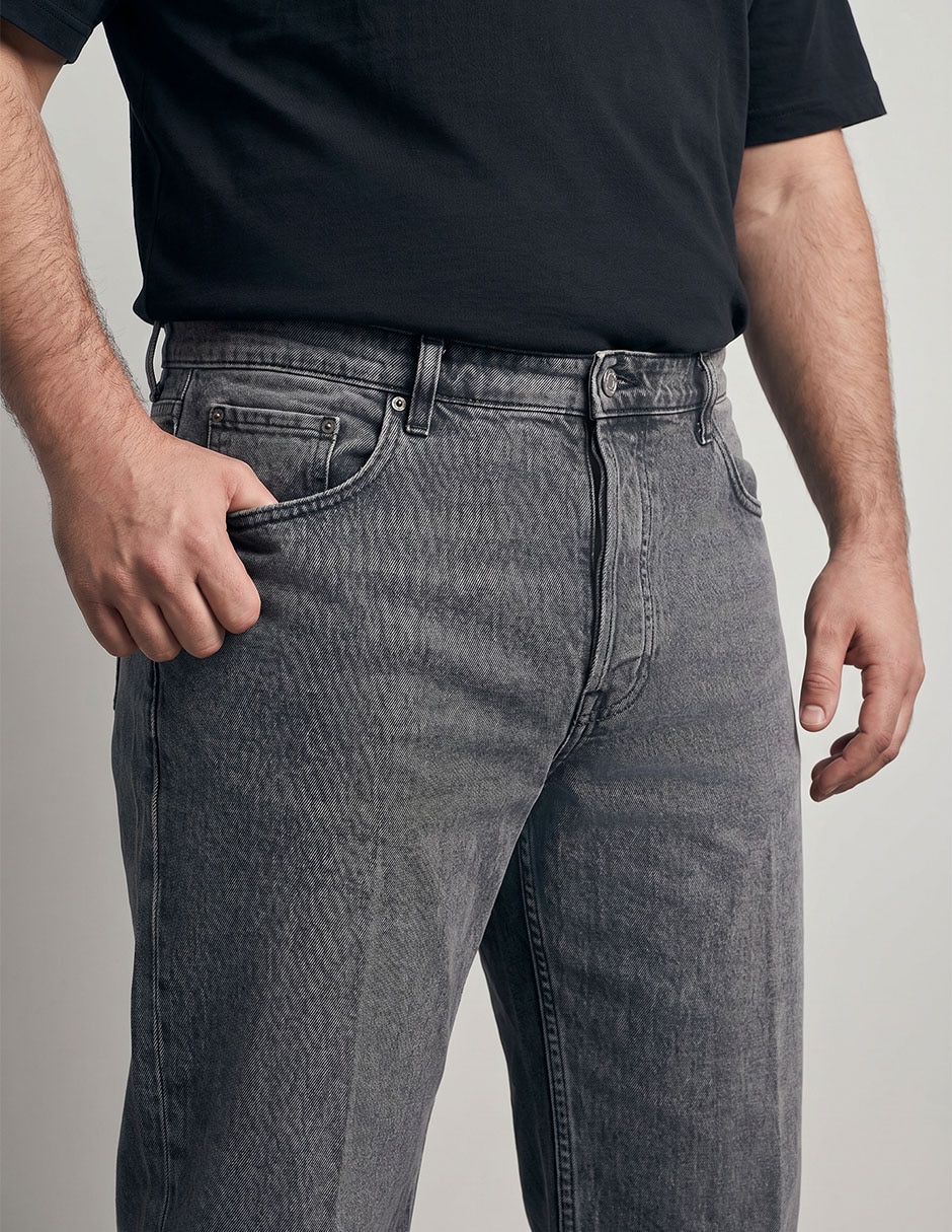 Jeans straight Jbe lavado whisker para hombre