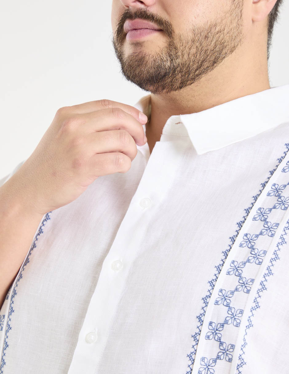 Guayabera manga corta para hombre 4