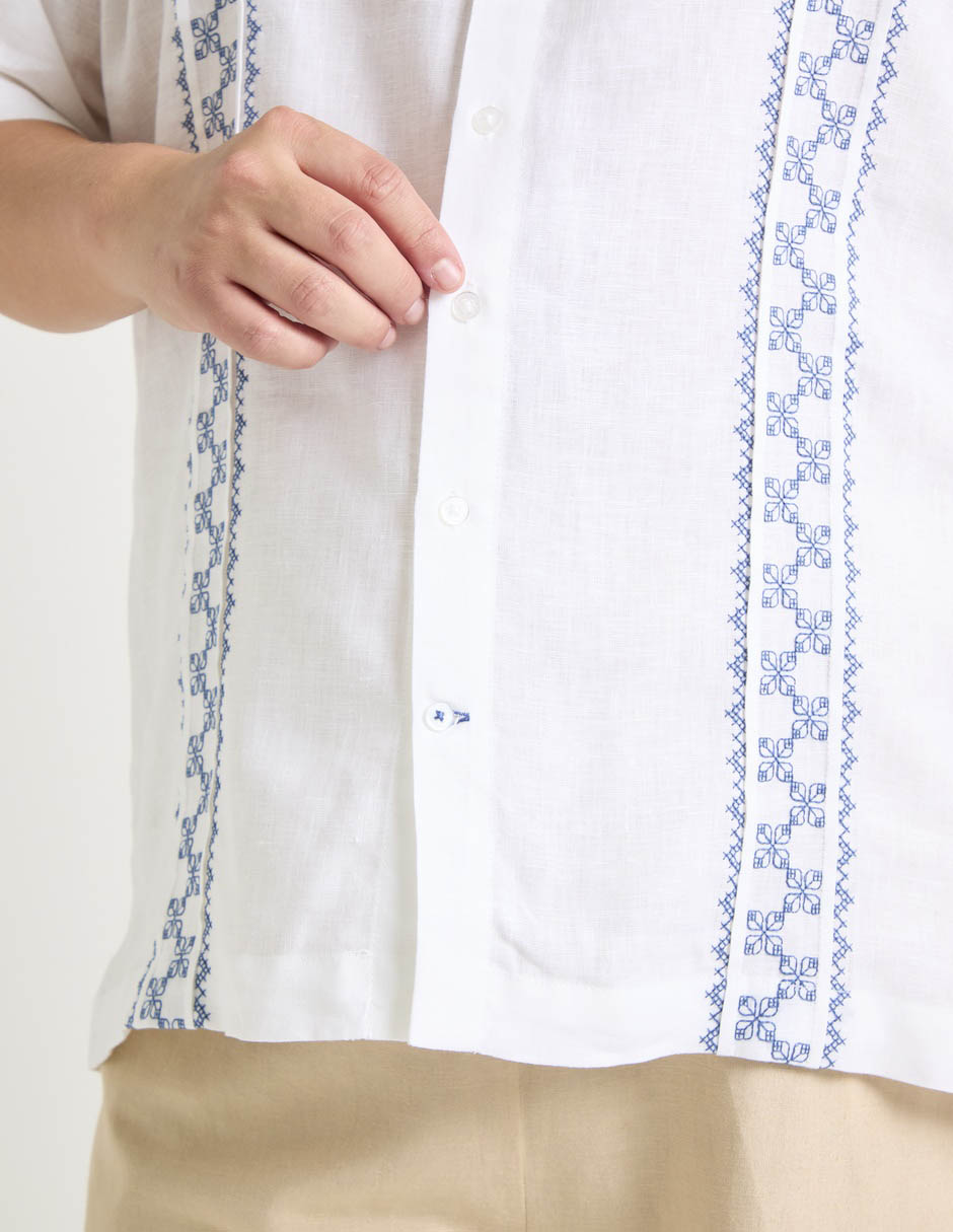 Guayabera manga corta para hombre 5