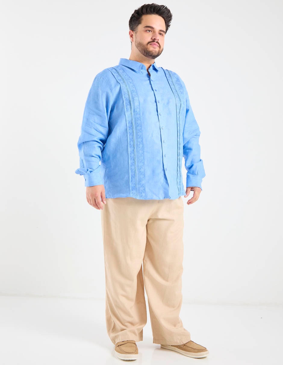 Guayabera manga larga para hombre 3
