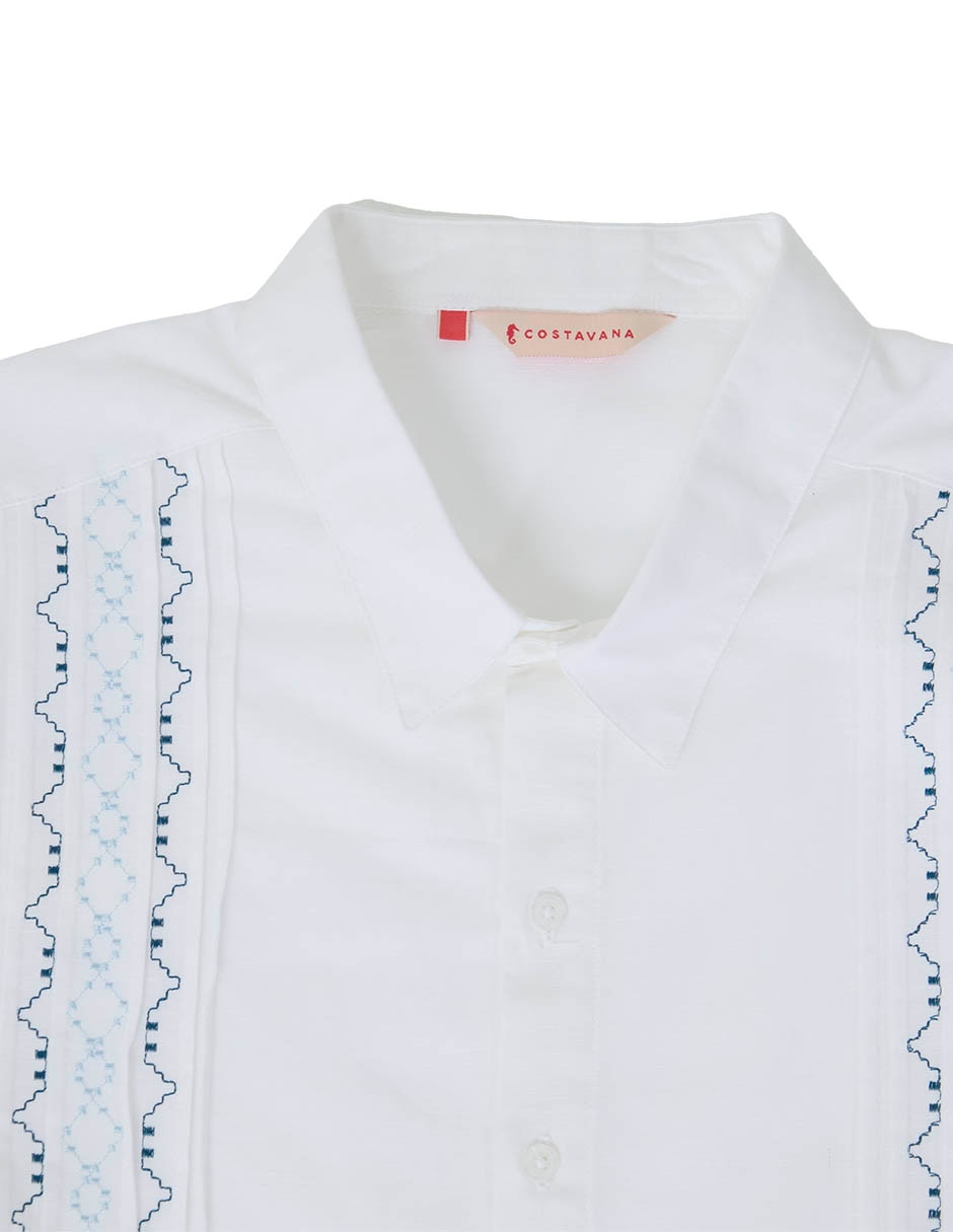 Guayabera manga larga para hombre 5