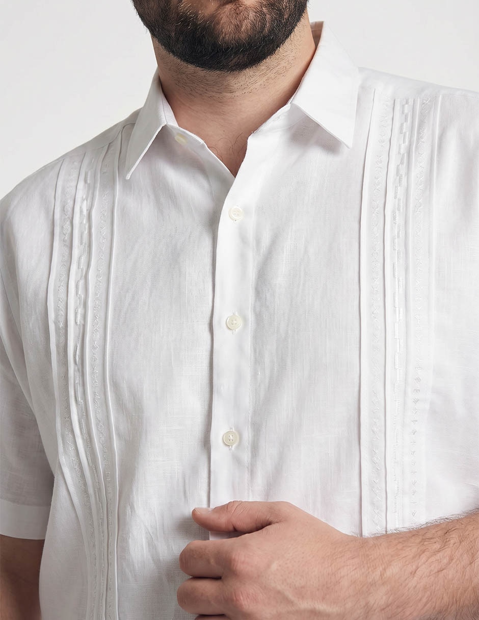 Guayabera manga corta para hombre 4
